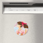 "Roze bloesem" magneet (Insitu (Vaatwasser))