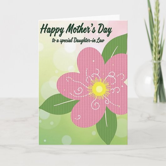 Roze Bloesem Moederdag Zoete Kaart (Voorkant)