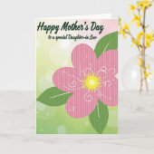 Roze Bloesem Moederdag Zoete Kaart (Gele Bloem)