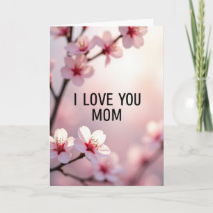 Roze Bloesem Moeders Liefde Kaart
