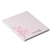  roze bloesem notitieblok (Schuin)