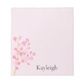  roze bloesem notitieblok (Voorkant)