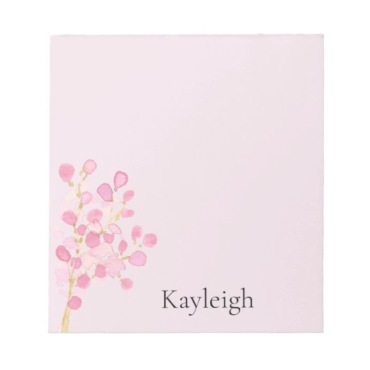  roze bloesem notitieblok (Voorkant)