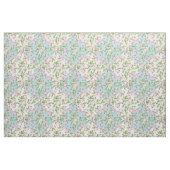 Roze bloesem op blauw en wit faux patchwork stof (Yard (91,4 cm))