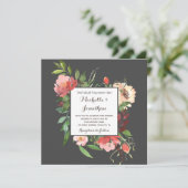 Roze bloesem op donkergrijs Christelijk huwelijk Kaart (Staand voorkant)