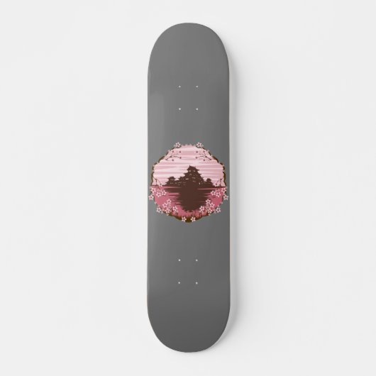 Roze Bloesem Persoonlijk Skateboard (Voorkant)