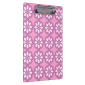Roze Bloesem Retro Tegels Patroon Klembord (Rechts)