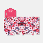 roze bloesem roze bloemen tuin patroon bedankdoosjes (Uitgevouwen)