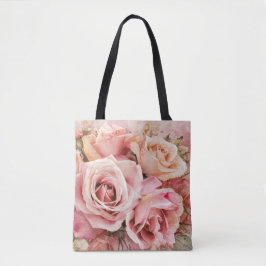 Roze Bloesem Rozen Waterverf Schilderij #2 Tote Bag