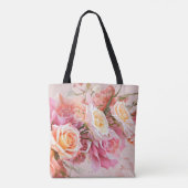 Roze Bloesem Rozen Waterverf Schilderij #3 Tote Bag (Achterkant)