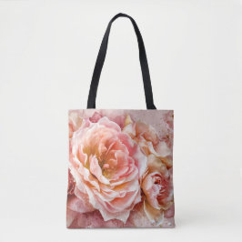 Roze Bloesem Rozen Waterverf Schilderij #4 Tote Bag