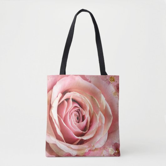 Roze Bloesem Rozen Waterverf Schilderij #5 Tote Bag (Voorkant)