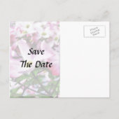 Roze Bloesem Save the Date Aankondigingskaart (Achterkant)