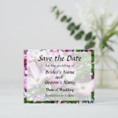 Roze Bloesem Save the Date Aankondigingskaart (Staand voorkant)