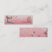 Roze bloesem - Skinny Mini Visitekaartje (Voorkant / Achterkant)