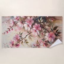 Roze Bloesem Tak Badhanddoeken