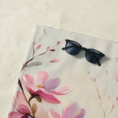 Roze Bloesem Tak Badhanddoeken Strandlaken (In situ)