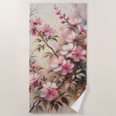 Roze Bloesem Tak Badhanddoeken Strandlaken (Voorkant)