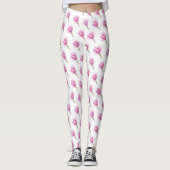 Roze Bloesem Tekening leggings (Voorkant)