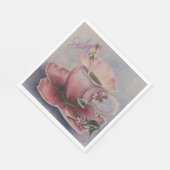 ROZE BLOESEM THEE CUP MONOGRAM PARTY SERVETTEN (Hoek)