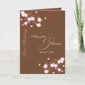 Roze Bloesem Uitnodiging bruiloft Aankondiging (Voorkant)