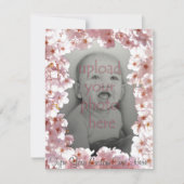 Roze bloesem Uitnodigingen Aangepaste RSVP-kaarten (Voorkant)