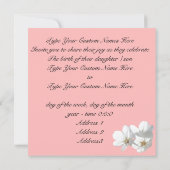Roze bloesem Uitnodigingen Aangepaste RSVP-kaarten (Achterkant)