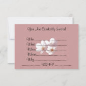 Roze bloesem Uitnodigingen Aangepaste RSVP-kaarten (Achterkant)