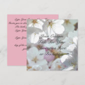 Roze Bloesem Uitnodigingen Persoonlijke RSVP Kaart (Voorkant / Achterkant)