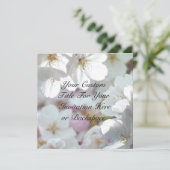 Roze Bloesem Uitnodigingen Persoonlijke RSVP Kaart (Staand voorkant)