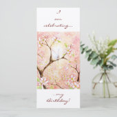 Roze bloesem Uitzicht, Kaart (Staand voorkant)