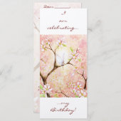 Roze bloesem Uitzicht, Kaart (Voorkant / Achterkant)