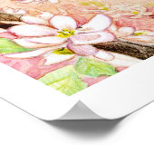 Roze bloesem Uitzicht Poster (Hoek)