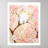 Roze bloesem Uitzicht Poster (Voorkant)