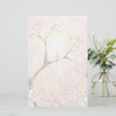 Roze Bloesem Uitzicht Stationery Briefpapier (Staand voorkant)