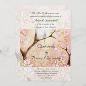 "Roze bloesem Uitzicht" Uitnodiging (Voorkant / Achterkant)