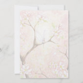 "Roze bloesem Uitzicht" Uitnodiging (Achterkant)