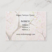 Roze bloesem Uitzicht Visitekaartje (Achterkant)