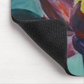 Roze bloesem van lotusbloem mousepad muismat (Hoek)