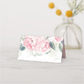 Roze Bloesem Vintage Bruiloft Plaatskaartje (Achterkant)