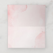 Roze Bloesem Vintage Bruiloft Plaatskaartje (Binnenkant ongevouwen)