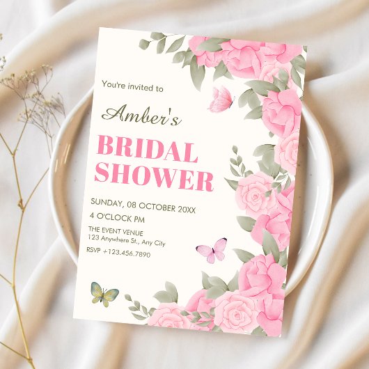 Roze bloesem vrijgezellenfeest kaart