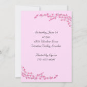 Roze bloesem Vrijgezellenfeest Kaart (Achterkant)