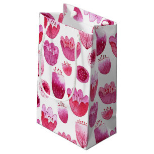 Roze bloesem Waterverf ventilator Klein Cadeauzakje