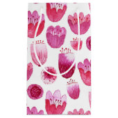 Roze bloesem Waterverf ventilator Klein Cadeauzakje (Voorkant)