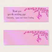 Roze bloesem Weddenschap Bedankt Mini Visitekaartjes (Voorkant /achterkant)