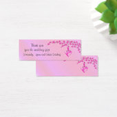 Roze bloesem Weddenschap Bedankt Mini Visitekaartjes (Bureau)