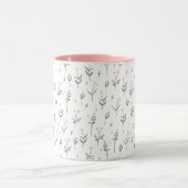 Roze bloesem Wildbloemen Farmhouse Coffee Mok (Midden)