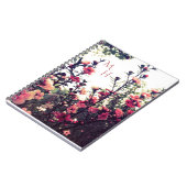 Roze Bloesem Wilde Bloemen Weide Monogram Notitieboek (Linkerzijde)