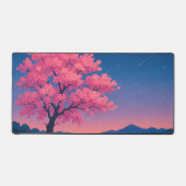 Roze Bloesemboom bij Twilight Bureaumat (Voorkant)